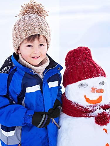 Image of Geyoga 4 Pairs Kids Mittens Waterproof Ski Gloves Boys Girl Warm Snow Winter Mittens for Kids Toddler Outdoor Activities