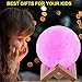 GDPETS Moon Lamp, Moon Light LED Night Lights for Kids Room 16 Colors Moon Lamp for Bedroom with Stand Light Up Moon Lights for Girls Kids Gift (5.98inch)