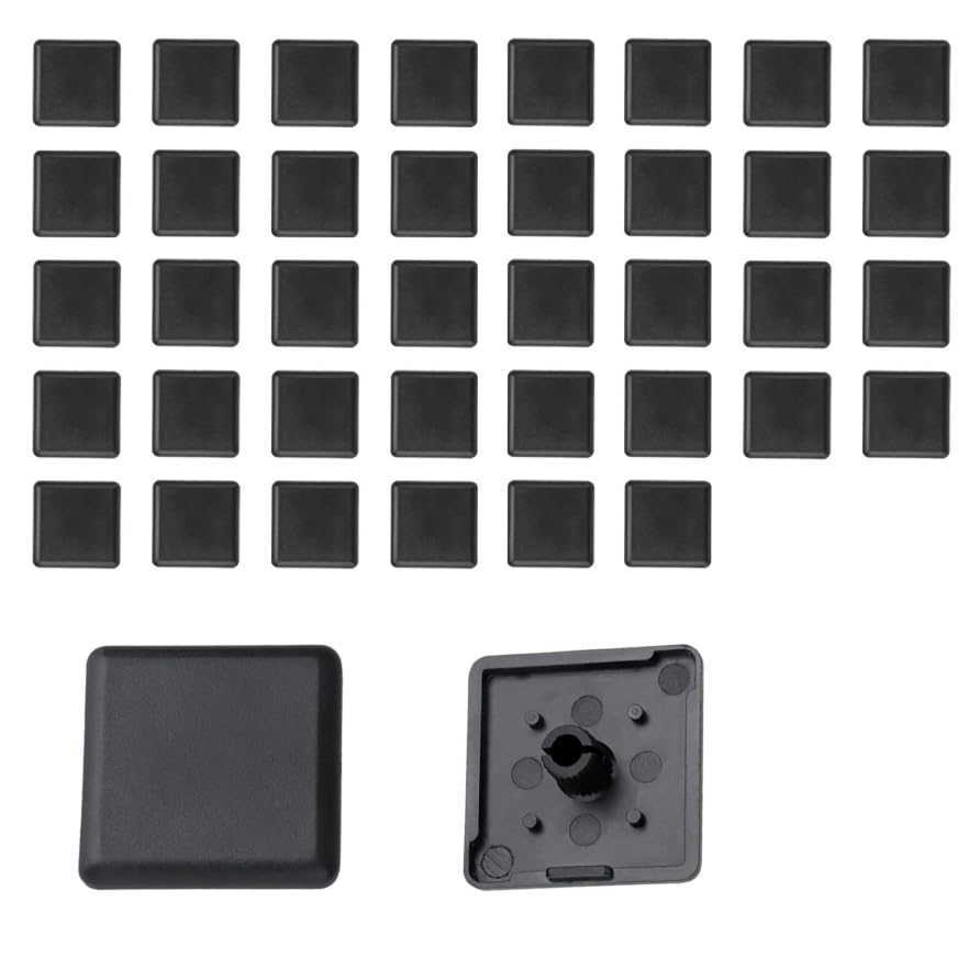 Tappi Terminali Per Profilo Alluminio 30x30, Tappi Terminali Estrusi, Protezione Estremità Profilo Alluminio, Coperture Di Finitura Per Profilati Estrusi, Set Da 40 Pezzi Per Profilo Alluminio