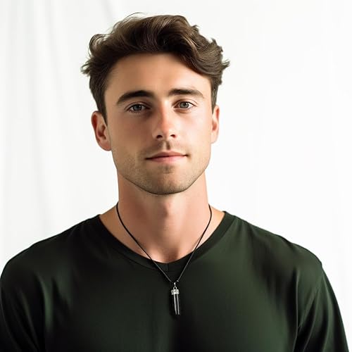 Miniatura 4 de AYANA - Collar de turmalina negra cruda, hecho a mano, con cristal de turmalina natural natural de origen ético, Turmalina negra, Turmalina