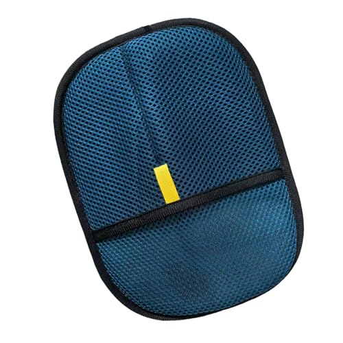 Fonowx ペットブラシグローブ 軽量設計 マッサージグローブ 乾湿両用 抜け毛クリーナー 優しいタッチ 猫用ブラシ 通気性メッシュ 犬用ブラシ 多機能 長毛 短毛 巻き毛のペットのグルーミングや家具の掃除に適用, ダークブルー