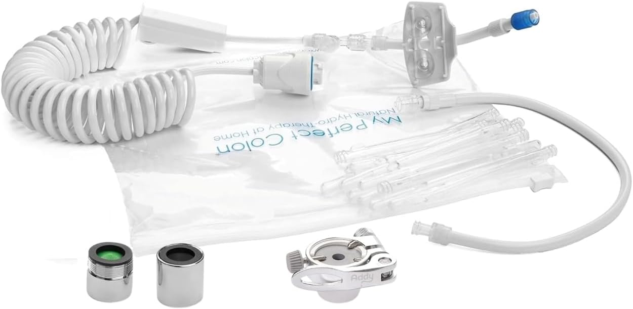 Colon Cleanse MY PERFECT COLON CARE TRAVEL, Enema Kit for Colon Cleansing, It Connects to the Faucet, Douche for Colonic Irrigation at Home and on the Go, Travel Adapter Included, Italian Product