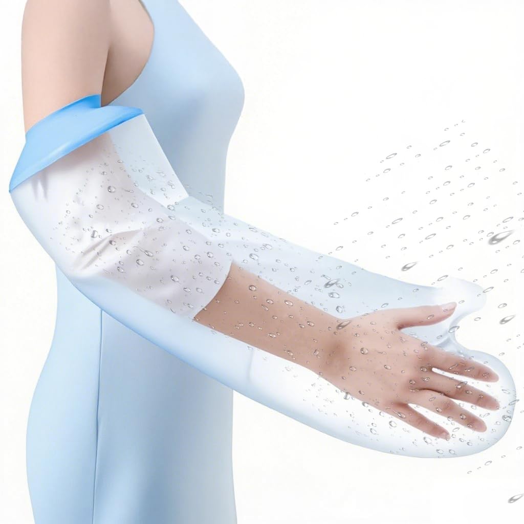 MLZTINGR Protezione impermeabile in gesso per braccio e mano: protezione doccia per adulti, protezione bendaggio per intonaco e gesso