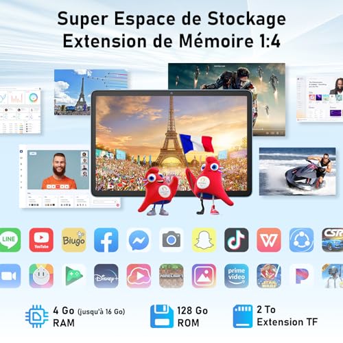 Blackview Tab60 WiFi Tablette Android 15 Tablette Taclite avec 12Go+ TF Octa Core WiFi 6 Tablette 10 Pouces 5100mAh 8MP+5MP Widevine L1 avec GMS BT5.2 - vue 2