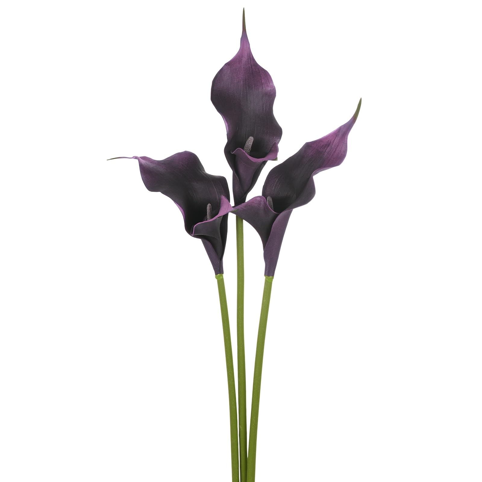 M METERXITY 3-Pack Artificial Calla Lily Flowers 23in, Black Purple