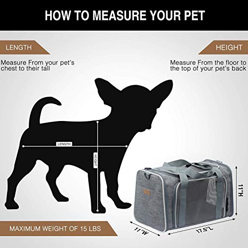 image for Akinerri Cat Carrier - Portable Foldable Dog Pet Carrier, Soft-Sided P