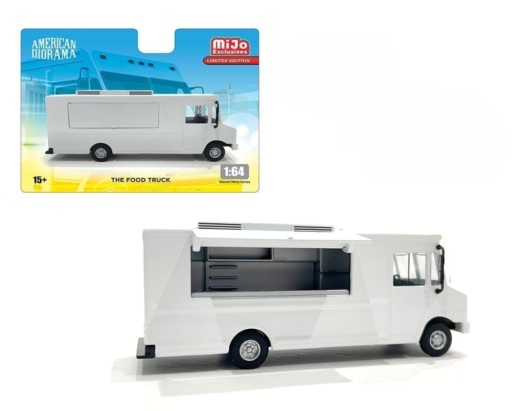 AMERICAN DIORAMA フードトラックミニカー　セット Amazon | アメリカン ジオラマ 1/64 フードトラック ホワイト American