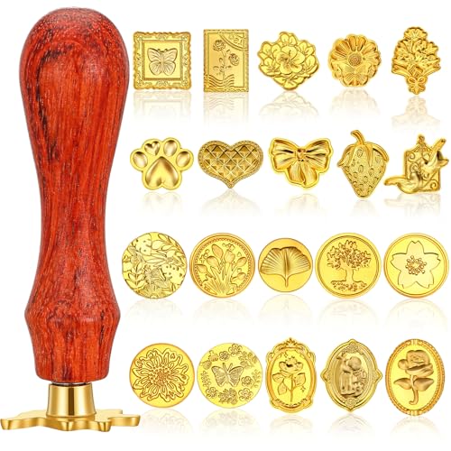 20 Stück Siegelstempel Set Wachssiegel Stempel Gold Vintage Siegels