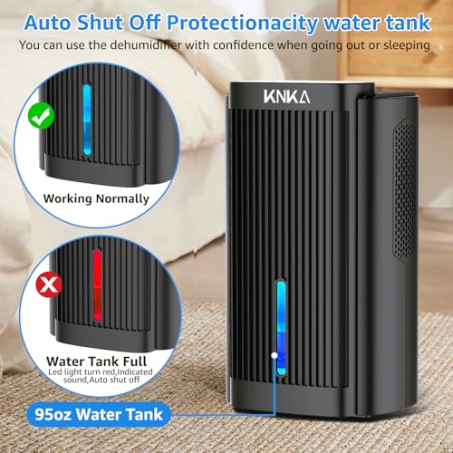 Knka CS06 Dehumidifier,95 Oz Water Tank, (850 Sq. Ft) Quiet Dehumidifier For Basement, Bathroom, Rv thumb #4