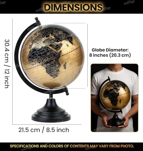Image of Zest 4 Toyz Educational World Globe for Study With Magnifying Glass | 12 inch Height | Globe for Kids | Perfect for Learning | Educational Learning Toy | Perfect for Kids
