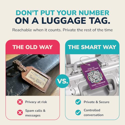 Image of Smart Luggage Tags | Privacy QR Code Luggage Tag for Travel Suitcases