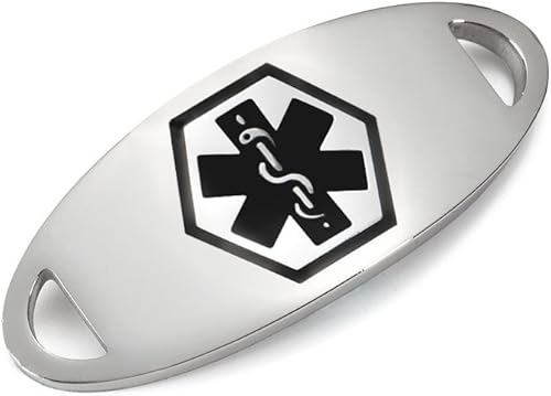 Miniatura 3 de Pulseras médicas con grabado gratuito para mujeres, pulseras de alerta de acero inoxidable, cadena de identificación médica