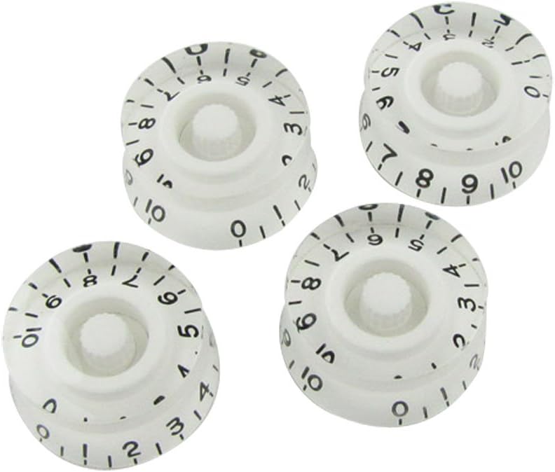 Speed Control Knobs Volume White for LP Style Electric Guitar Pack of 4pcs Knobs