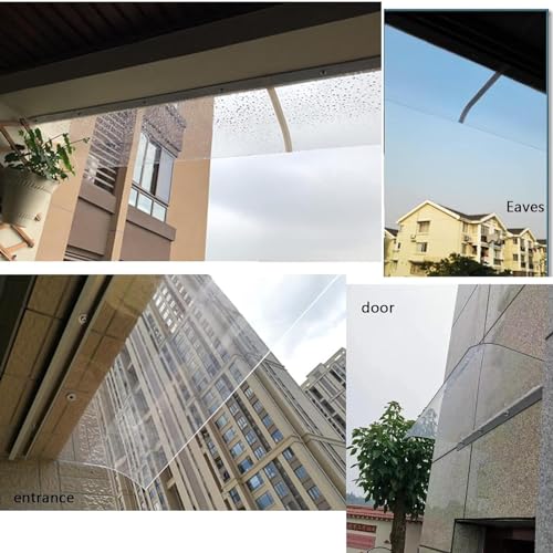 Abri anti-pluie en polycarbonate évite les infiltrations d'eau sur le balcon