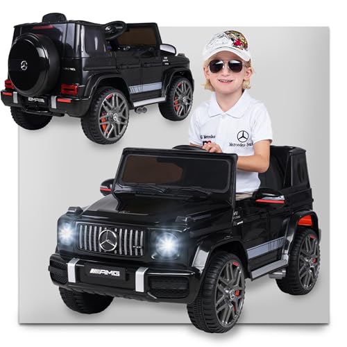 Actionbikes Motors Kinder Elektroauto Mercedes AMG G63 | 2,4 Ghz Fernbedienung - Lizenziert - Kinderauto elektrisch - Elektrofahrzeuge - Spielzeugauto - Elektro Auto für Kinder ab 3 Jahre (Schwarz)