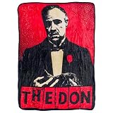 Silver Buffalo The Godfather The Don Vito Corleone 45" x 60" Fleece Throw, Soft and Cozy Blanket, 185 GSM