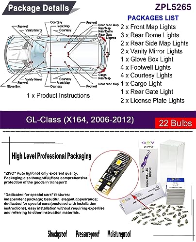 Kit de Luz Interior LED para Mercedes Benz GL Class X164 miniatura 2
