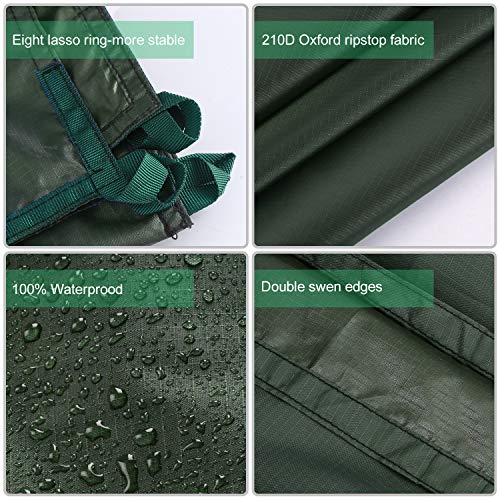 Andake Waterproof Camping Tarp Hiker Camping Tarp Ultralight Tent Footprint Floor Picnic Mat Pocket Footprints Beach for Camping, Picnic, Hiking, Outdoor, Beach, Backpacking (86, 57)