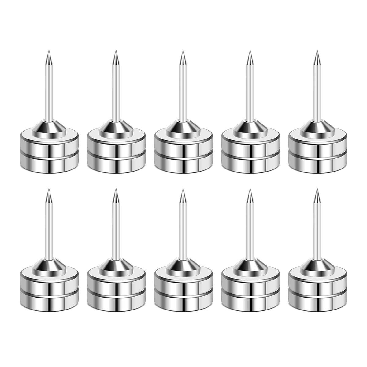 Snaply Push Pins Magnetic Thumb Tacks, 10 Sets Magnet Pushpins for Wall Bulletin Board Cork Board Cute Decorative Push Pin Clips Thumbtacks for Photo Hanging Accessories