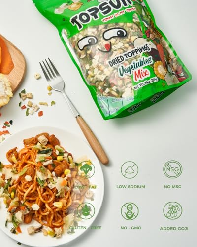 Image of Dried Ramen Toppings Vegetable Mix 14oz, Vegan 12-Veggie Mushrooms & Goji