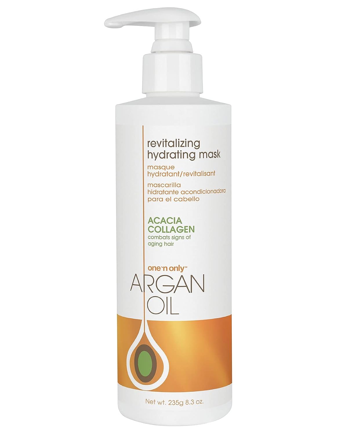 One 'n Only Hair Mask with Argan Oil, Strenghtening Restorative Mask, Helps Maintain Moisture Level for a Shiny Texture, Provides Color Protection, 7.8 Ounce