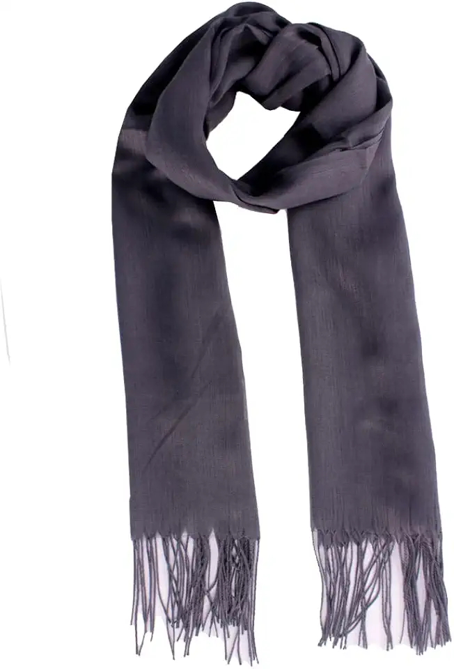 Cachecol Echarpe Feminina Lisa com Franja 170x65cm Toque Macio, Ideal para Outono Inverno e Meia Estação