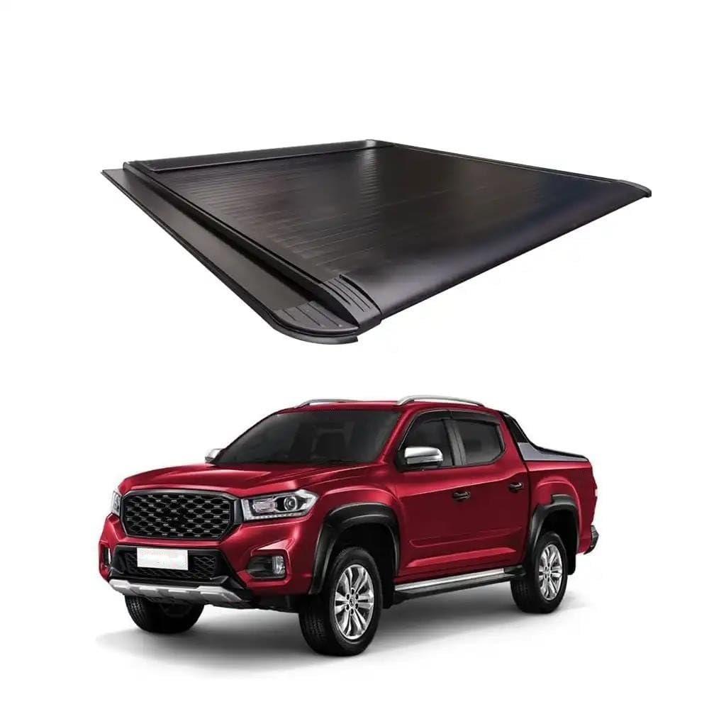 Generisch Laderaumabdeckung Rollo Roll N Lock Rollerdeckelabdeckung Für MG Für LDV Für Maxus Für ETerron 9 Aluminium Roll-Up Tonneau Cover Hutablage Kofferraumabdeckung