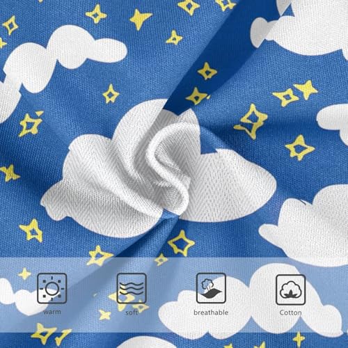 Toddler Underwear Custom 2t Cotton Panties for Girl Fancy Briefs Girls Undies White Clouds Stars Blue Night Sky3