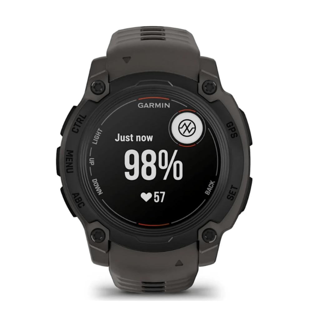 Garmin [renewed Instinct E, Smartwatch 40mm Display MIP,GPS,Cardio,SpO2, 70 app per lo sport, Training Readiness, Activity Tracker 24/7, Notifiche, Autonomia 14 giorni Black & Charcoal Ricondizionato