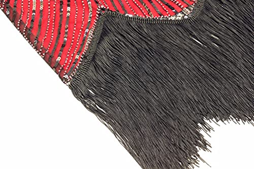 Image of Women 1920s Gatsby Flapper Dress Sexy Open Back Strap Fringed Cocktail Party Dress with 20s Accessories