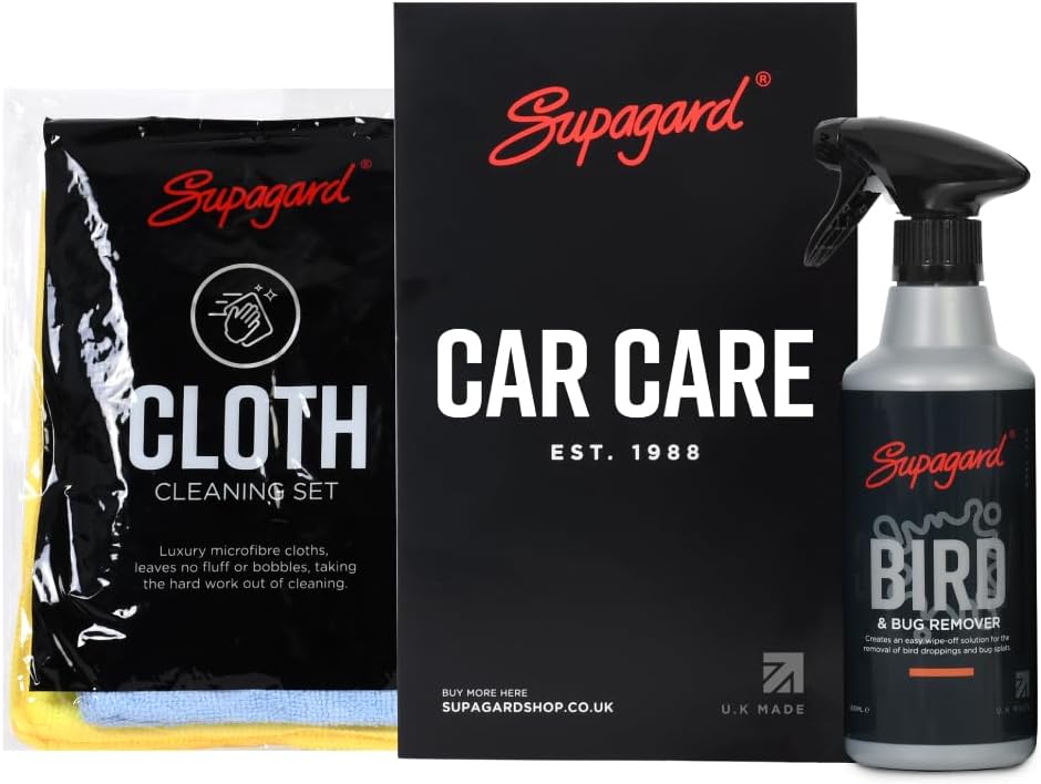 Supagard Bird Poo Remover for Cars (500ml) – Bird Lime Cleaner & Bug Stain Remover – Safe, Rehydrating Foam Formula for Paintwork