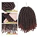 Seriya 6 Packs 8 inch Spring Twist Crochet Hair Ombre Spring Twist Braiding Hair for Butterfly locs Short Passion Twist Hair Fluffy Crochet Braids Hair for Black Women(T350, pack of 6)