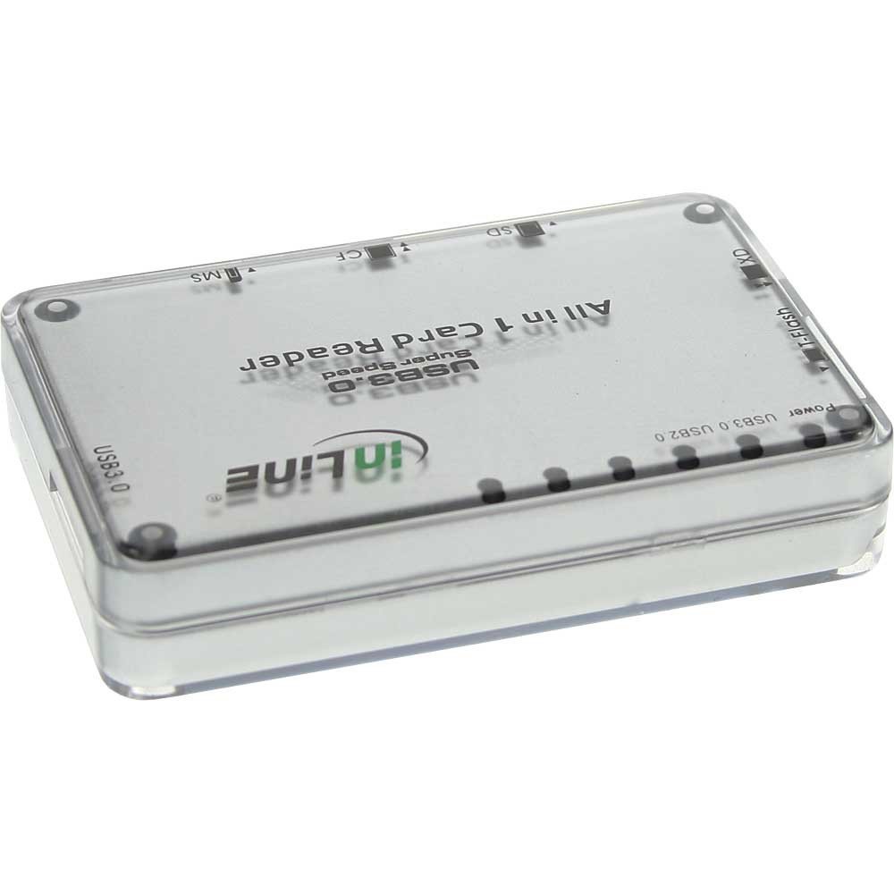 InLine 76631I Card Reader, USB 3.0, all in 1, srebrny