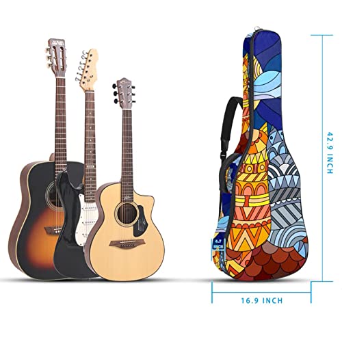Hondank Housse imperméable pour guitare acoustique avec double bandoulière et poche Motif poissons Corail, Multicolor 04… - Les Beatles, Paul McCartney, John Lennon, RIngo Starr, George Harrison Hondank Housse imperméable pour guitare acoustique avec double bandoulière et poche Motif poissons Corail, Multicolor 04… – Image 6