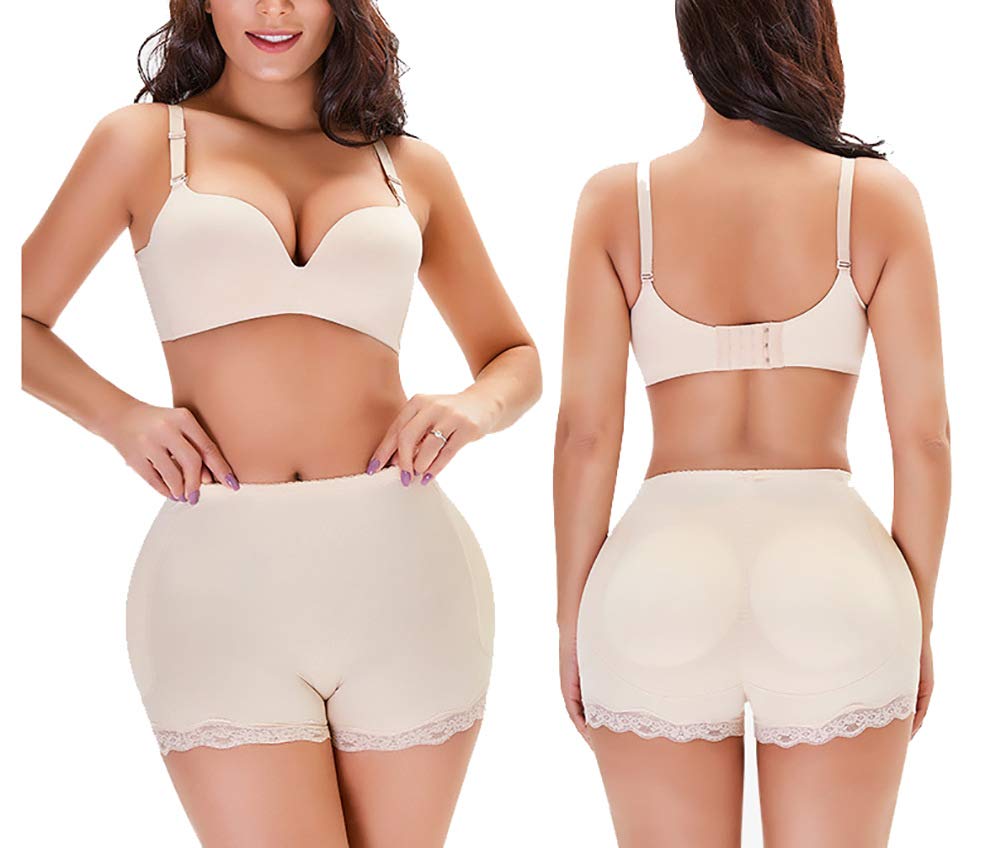 Bragas de realce de Trasero Falso para Mujer, Bragas potenciadoras de Cadera de Encaje sin Costuras, Ropa Interior de Control Corto
