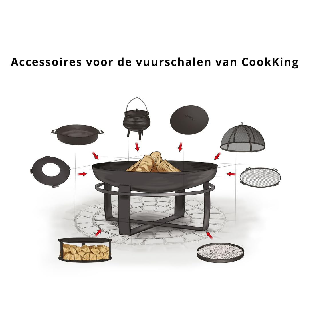 CookKing Brasero Palma - Brasero Exterior - Brazeros Exterior - Barbecue Brasero De Haute Qualité - Fabriqué à La Main En Europe (80 Cm