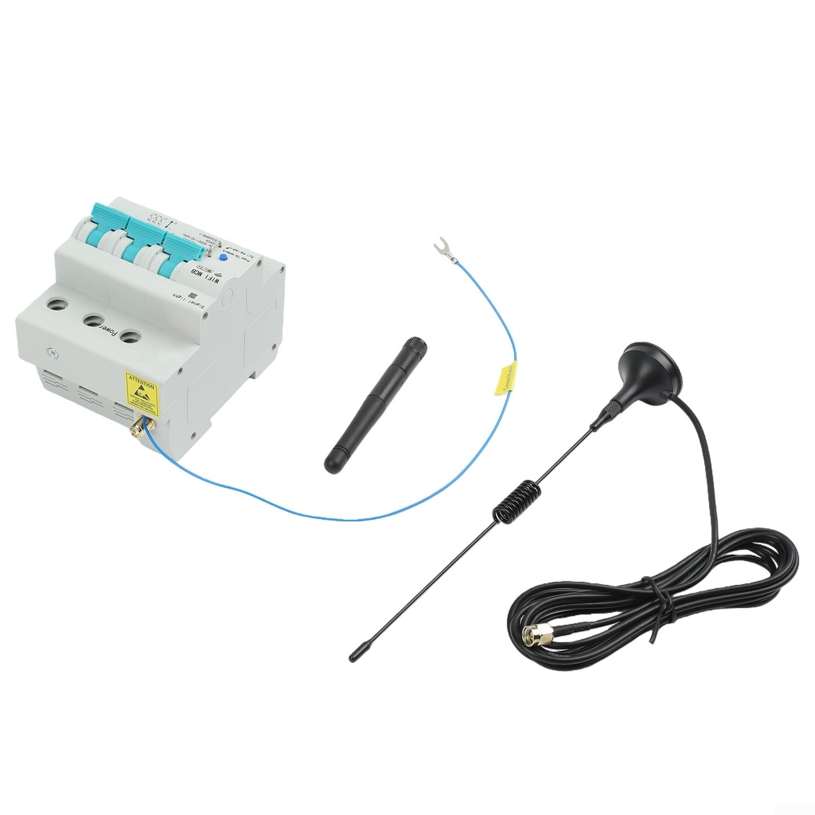 For per tuya Smart Interruttore 3P 16A con telecomando Wi-Fi e timer, protezione da sovraccarico e cortocircuito, monitoraggio in tempo reale per corrente tensione potenza, riaccensione automatica