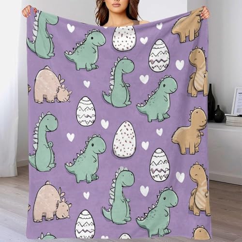 Plaid dinosaure 3D sans électricité statique couverture chaude lavable grand format - 4