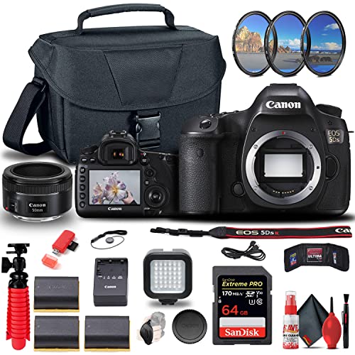 Canon EOS 5DS Cámara DSLR con lente EF 50mm y batería
