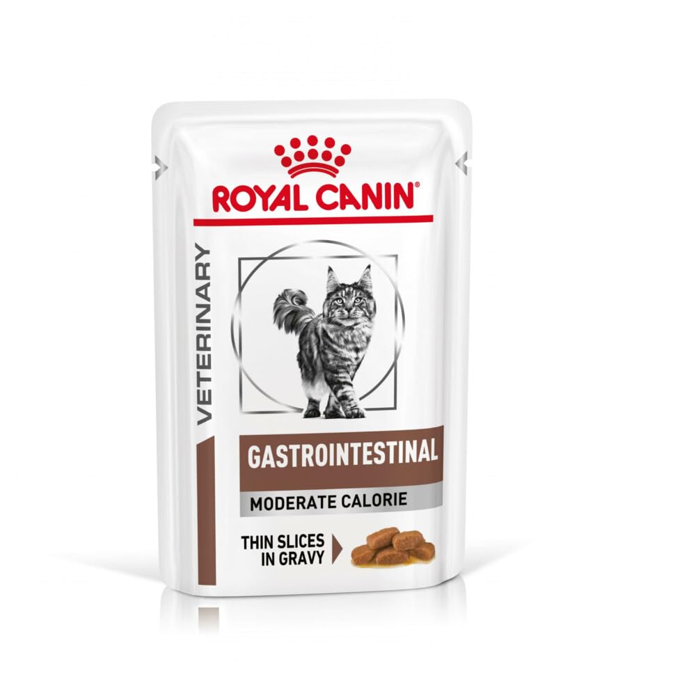 Royal Canin Gastro Intestinal Moderate Calorie GIM 35 12x85 g Beutel (Sauce) + ENZO VET Intestinal 3x100g