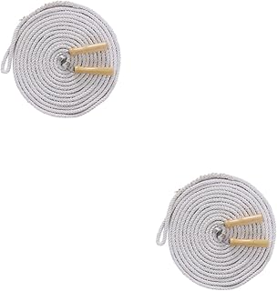 INOOMP 2pcs Fitness Jump Rope Kids Jumprope Exercise Jump Rope Fitness Skipping Double Jumping Rope Kid Jump Rope Big Skipping Rope Skipping Rope Child Cotton Bamboo Adjustable