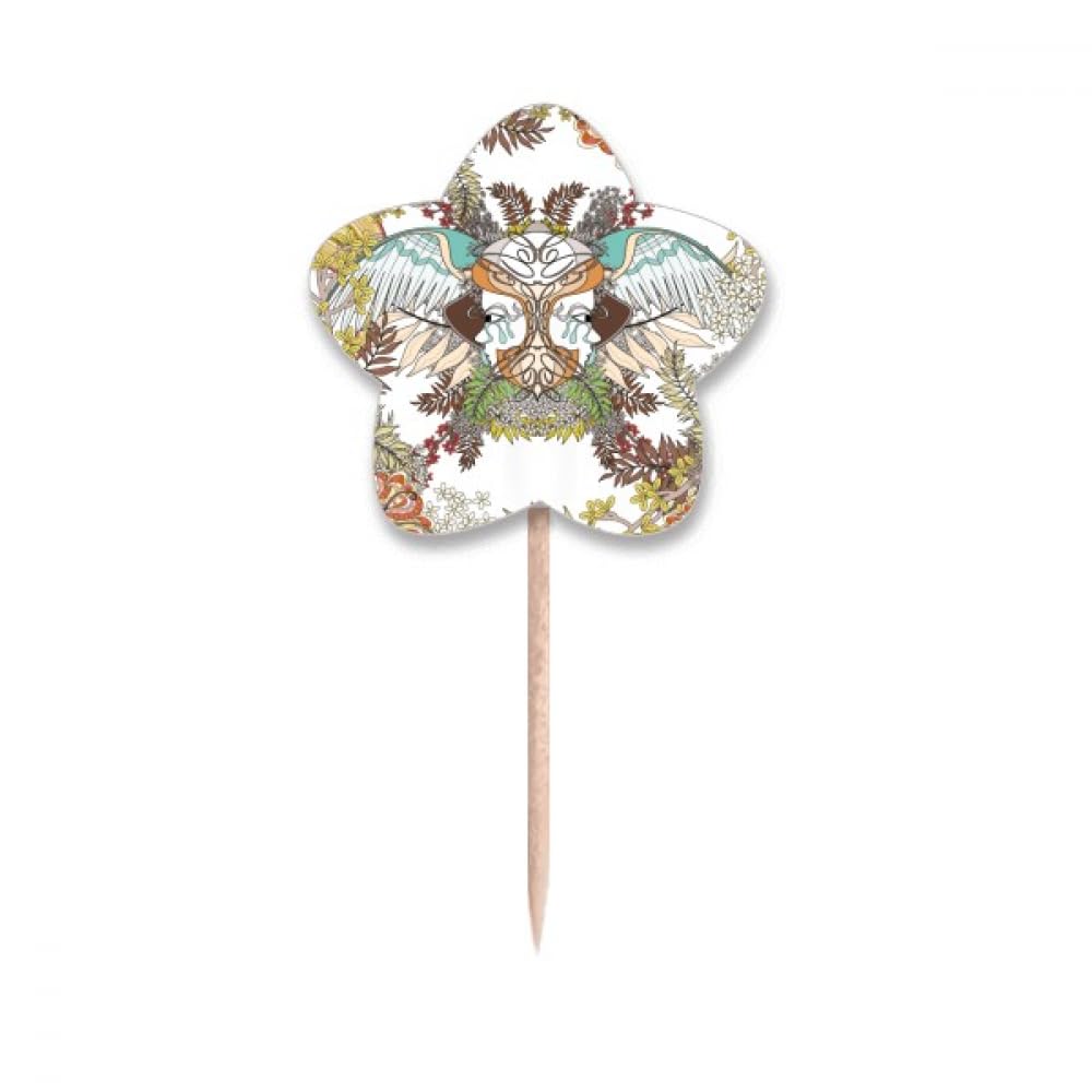 Cure-dents Japonais Ukiyo-e pique gâteau fleur et aile pour décoration cupcake original