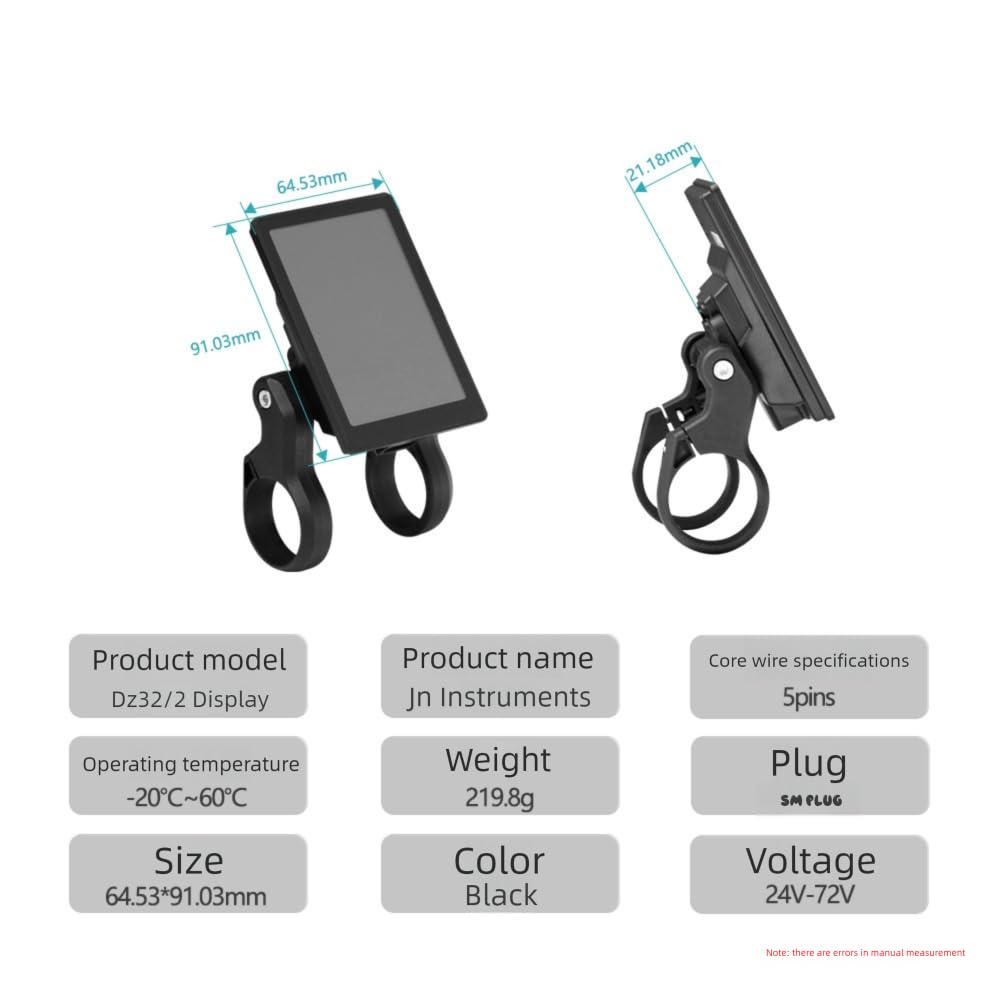 Pantalla de bicicleta eléctrica de plástico + metal 24V-72V, pantalla LCD DZ32/2, panel de bicicleta eléctrica, conector SM, medidor inteligente de bicicleta, velocímetro, odómetro, instrumento para