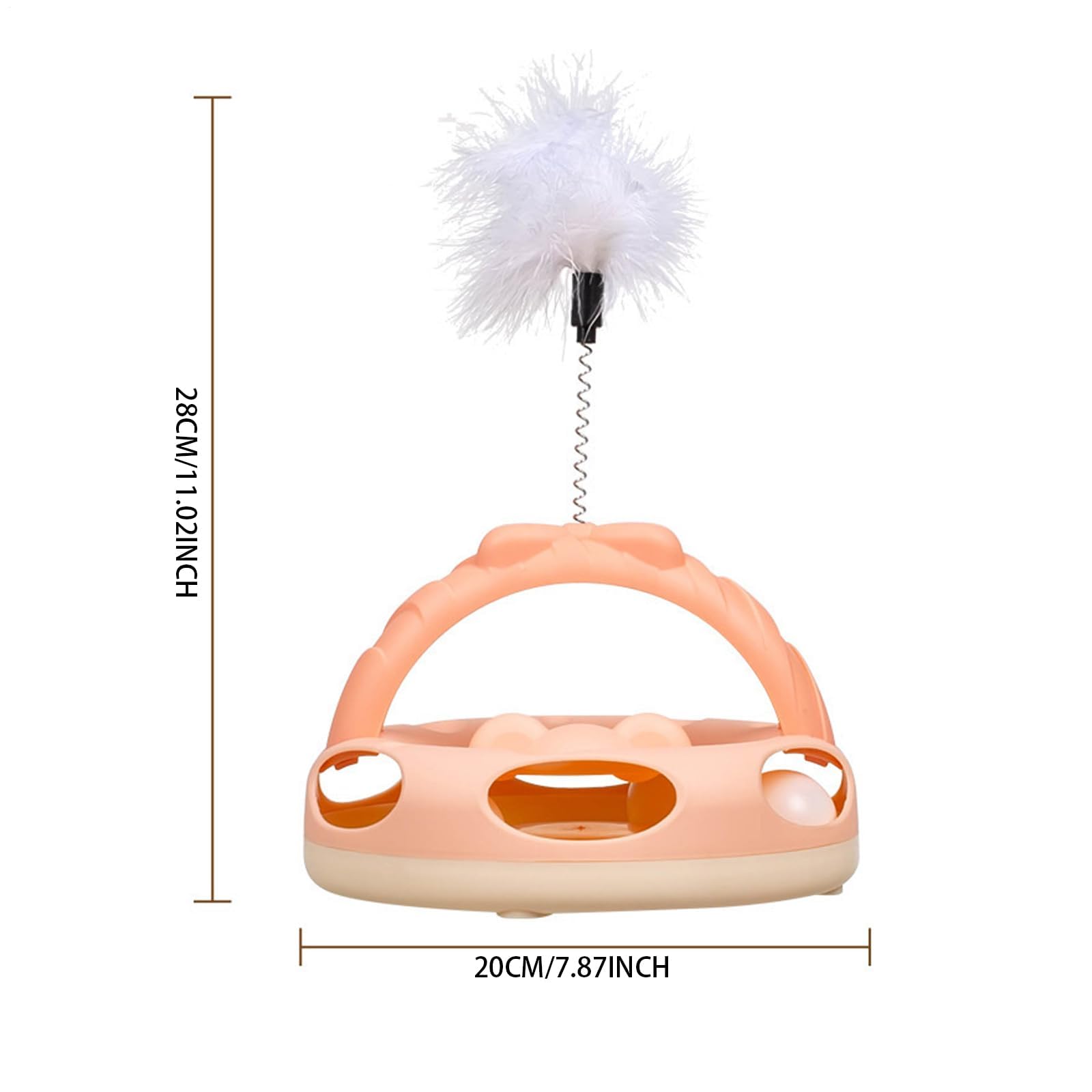 Juguetes para Gatos， Juguete de Pelota giratoria con Rompecabezas for Gatos, Entrenamiento Mental Plumas