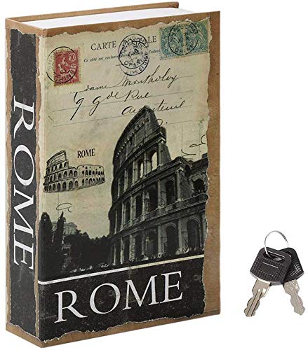 Coffre-Fort de dérivation avec Serrure à clé, Parrency Coffre de Coffre caché au Design Classique, 9 1/2" x 6 cm x 1 1/3 cm, Moyen Cover