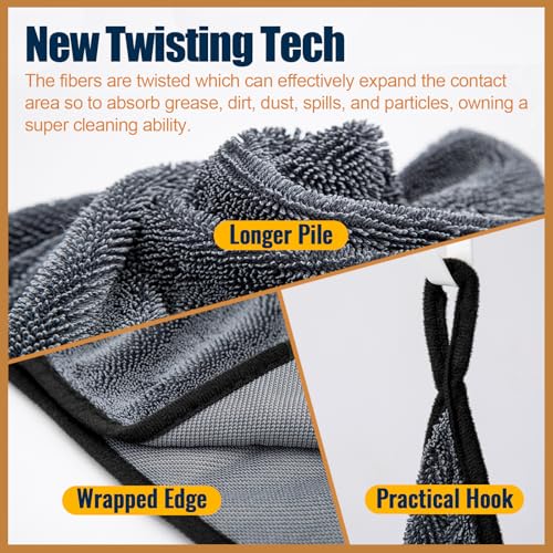 Airlab Microfiber Towels For Cars Drying Extra Large Super Absorbent Cleaning Cloth Auto Detailing Ultra Soft thumb #2