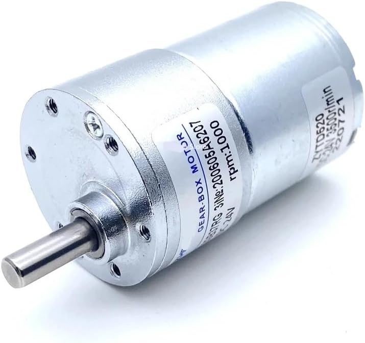 37MM DC Reduction Gear Motor 12V 24V High Torque CW/CCW Speed Regulation ZGB37RG Model Motor 5-1000RPM(Motor with Bracket,24V 105rpm)