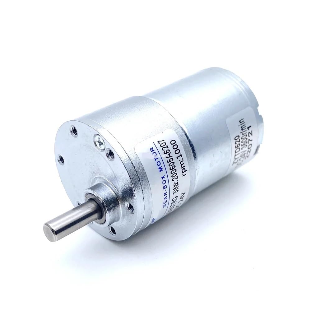 ZIDRMTKVK 37MM DC Reduction Gear Motor 12V 24V High Torque CW/CCW Speed Regulation ZGB37RG Model motor 5-1000RPM(Motor x 5A governor,24V 15rpm)