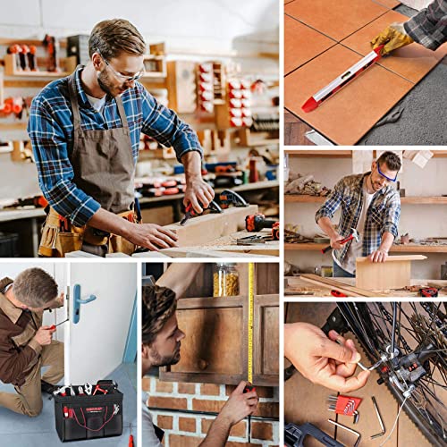 Wiseup Tool Set For Men And Women Heavy Duty,Household Basic Tool Kit For Home Repairing,Diy,Woodworking With 10-Inch Wide Mouth Open Storage Bag Warm House Gift #TOP5