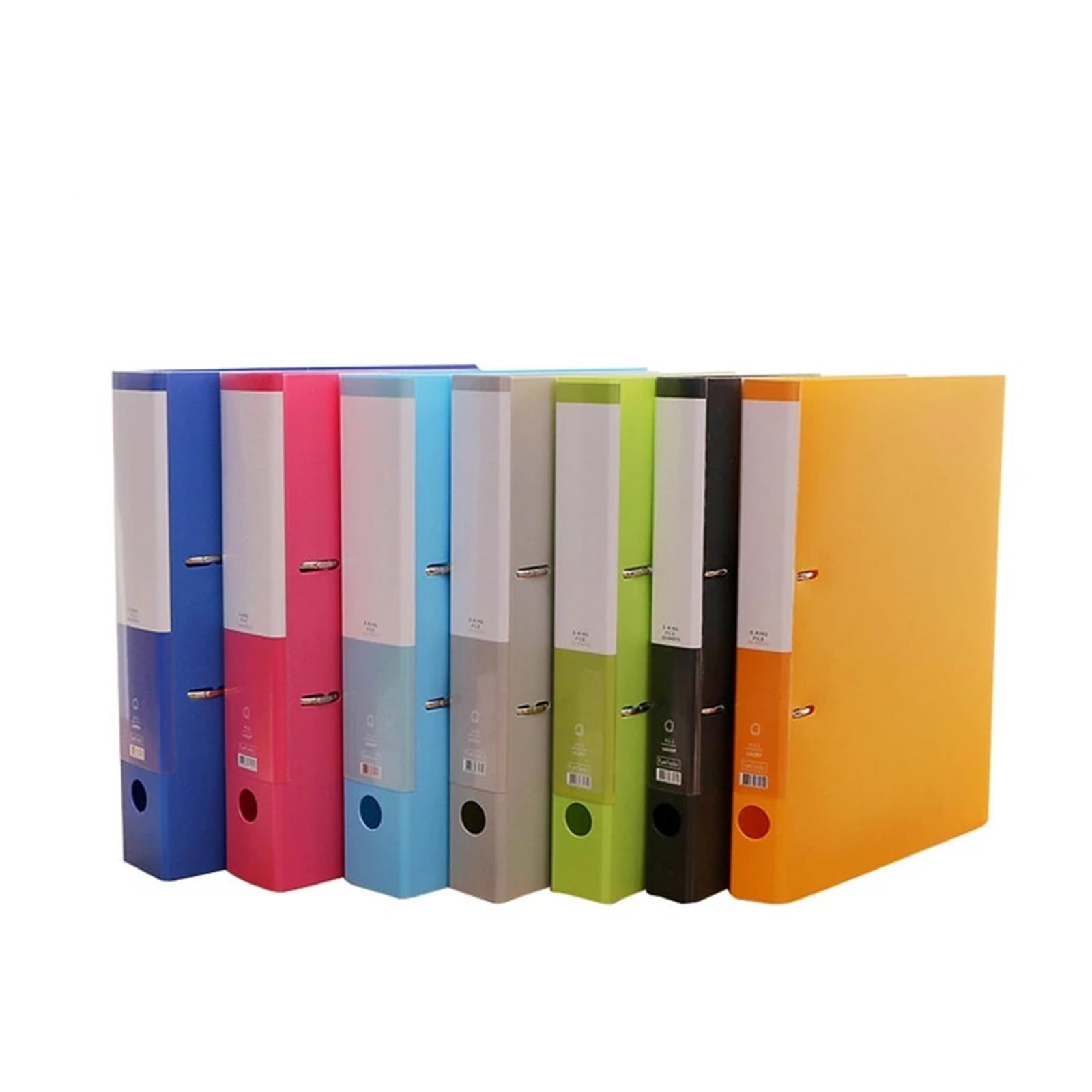 Kontoauszugsordner A4 Lever Arch File ABS on Board 30mm (1.18") Spine Pull Stationery Document Storage Assorted Bright Colours(2PCS)(Orange)